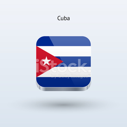440x440 Cuba Flag Icon Stock Vector