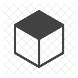 256x256 Cube Icon Of Glyph Style