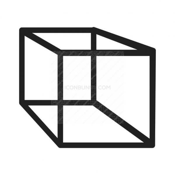 600x600 Cube Line Icon