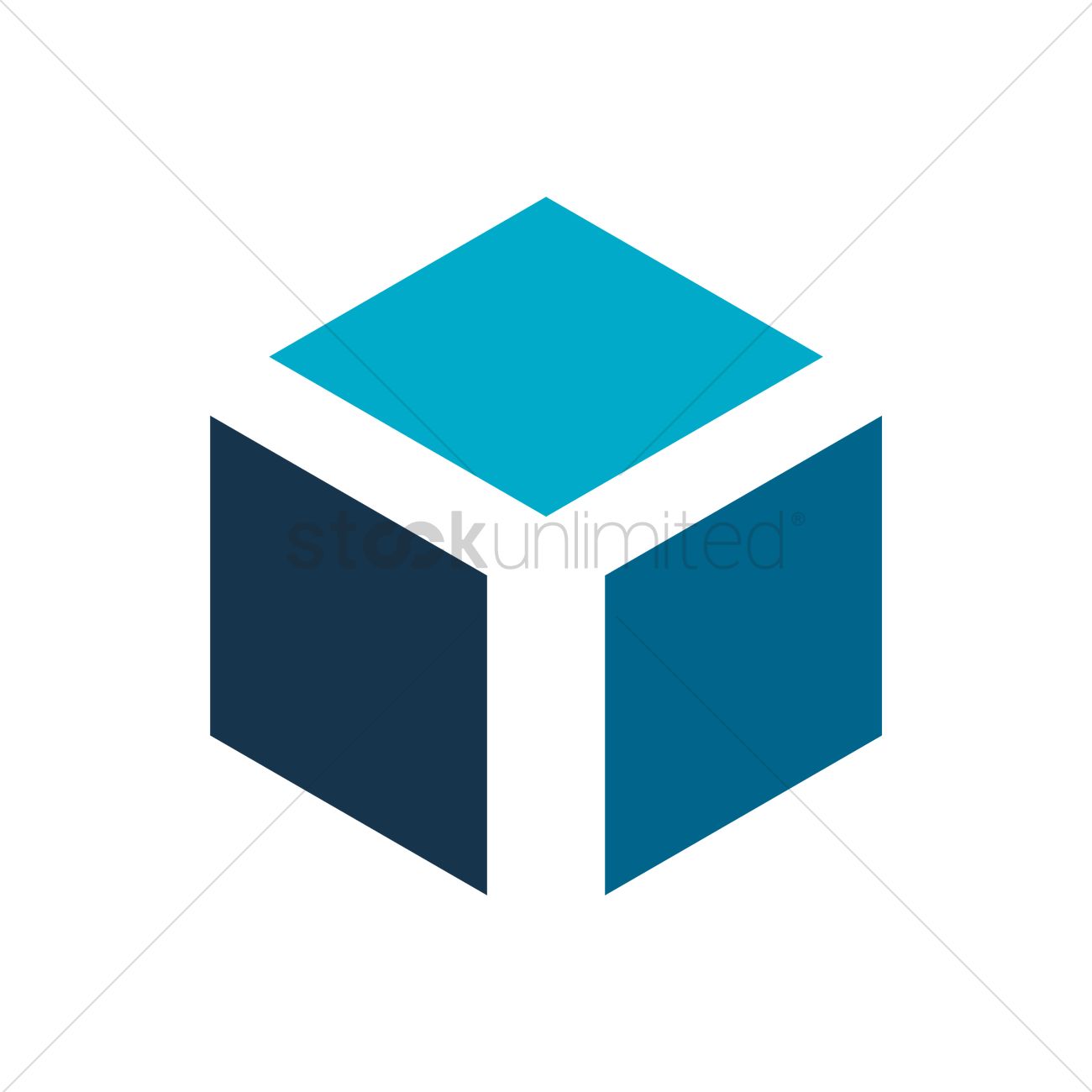 1300x1300 Cube Icon Vector Image