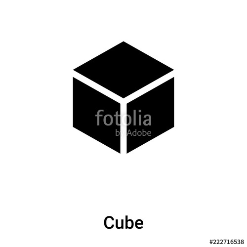 500x500 Cube Icon Vector Isolated On White Background, Logo Concept