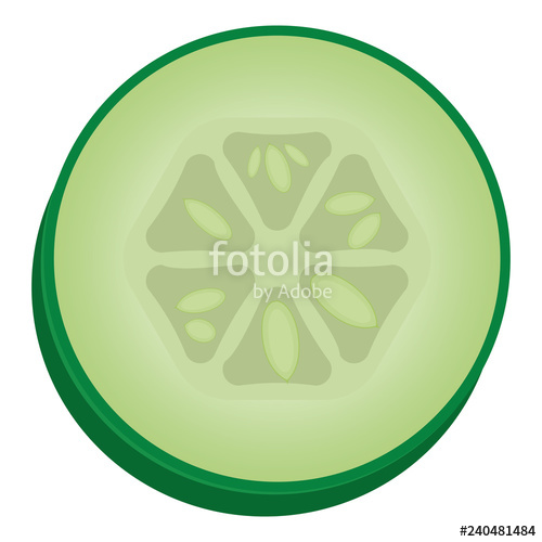 500x500 Cucumber Icon Vector Illustration Of A Piece Of Cucumber Hand