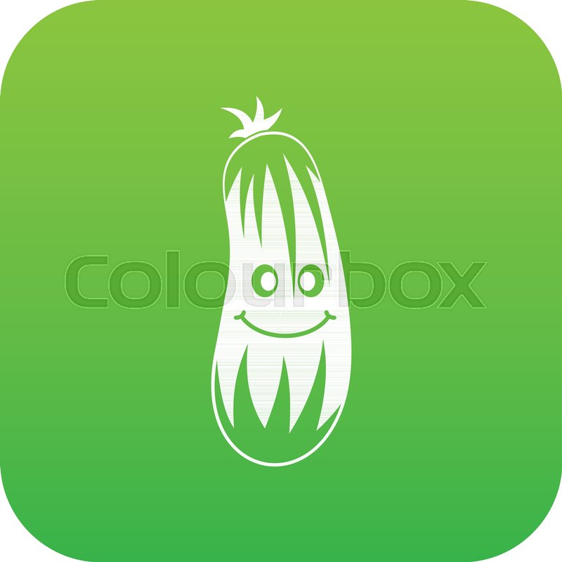 800x800 Fresh Smiling Cucumber Icon Digital Stock Vector Colourbox