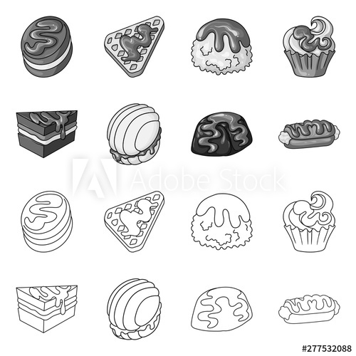 500x500 Vector Design Of Confectionery And Culinary Icon Collection