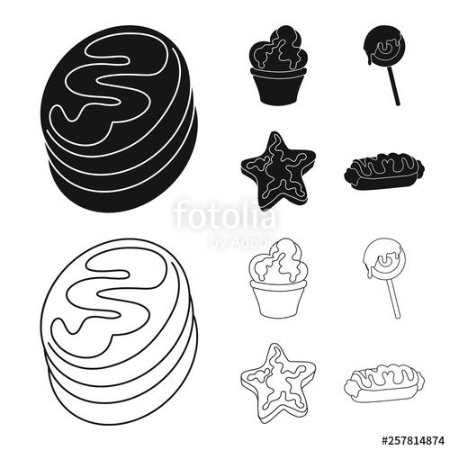 500x500 Vector Illustration Of Confectionery And Culinary Icon Collection