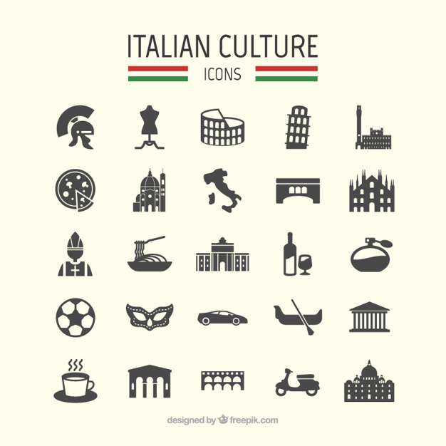 626x626 Italian Culture Icons Vector Free Download