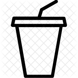 256x256 Juice Cup Icon Of Line Style