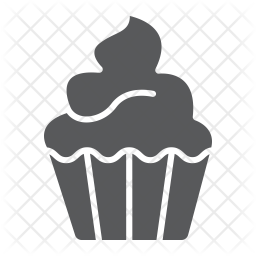 256x256 Cupcake Icon Of Glyph Style