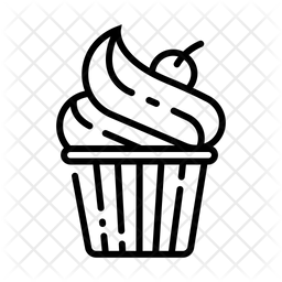 256x256 Cupcake Icon Of Line Style