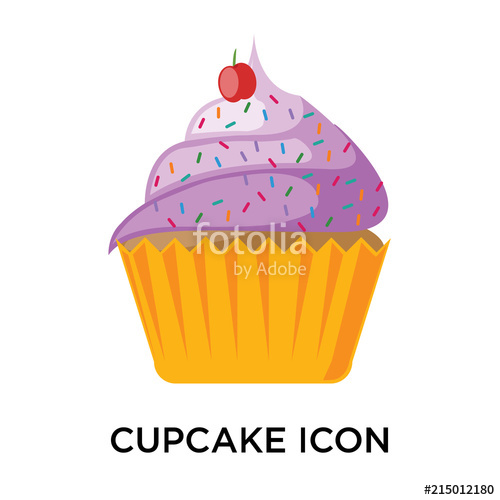500x500 Cupcake Icons Isolated On White Background Modern And Editable