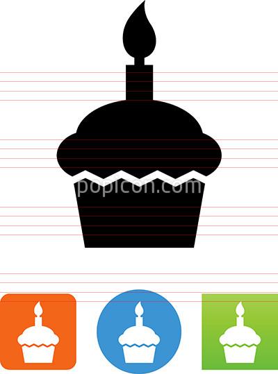 400x539 Birthday Cupcake Icon