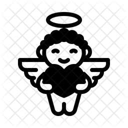 256x256 Cupid Icon Of Glyph Style