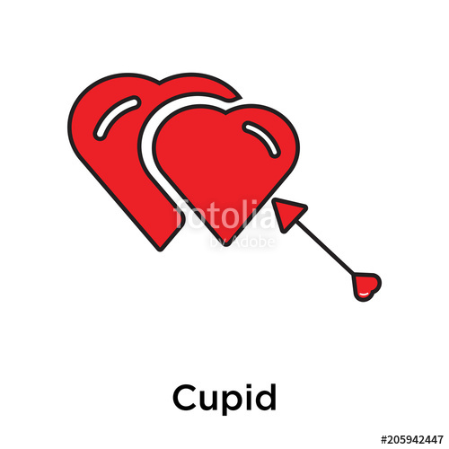 500x500 Cupid Icon Vector Sign And Symbol Isolated On White Background