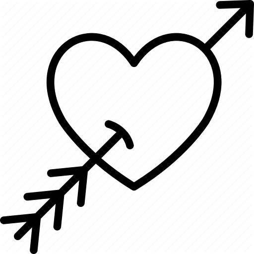 512x512 Arrow, Broken Heart, Heart, Heart With Cupid Icon