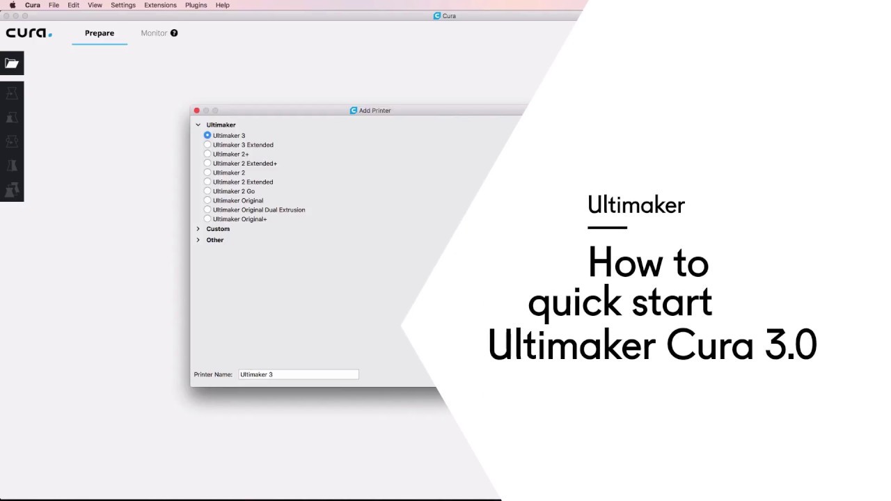 1280x720 Screencast Ultimaker Cura Quick Start