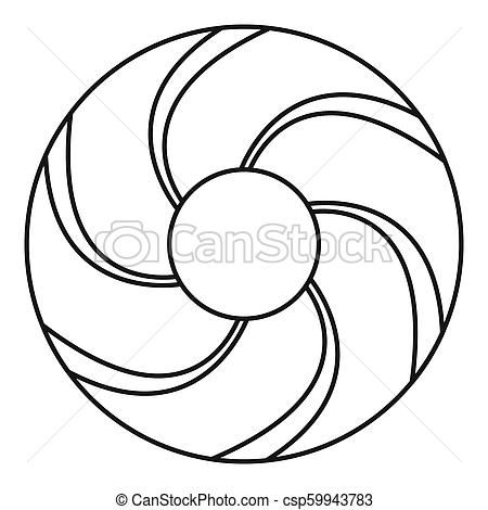 450x470 Curl Bakery Icon, Outline Style Curl Bakery Icon Outline