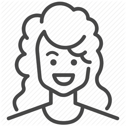 512x512 Avatar, Character, Curly Hair, Female, Profile, User, Woman Icon