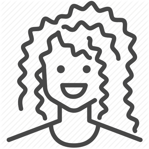512x512 Avatar, Character, Curly Hair, Hairstyles, Profile, User, Woman Icon