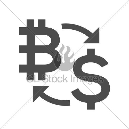 500x500 Digital Currency Money Exchange Icon, Bitcoin, Dollar Fi Gl