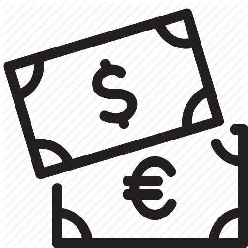 512x512 Cash, Currencies, Currency, Dollars, Euro, Exchange, Money Icon