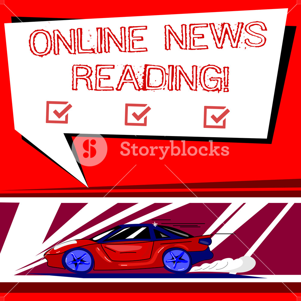 1000x1000 Text Sign Showing Online News Reading Conceptual Photo Using