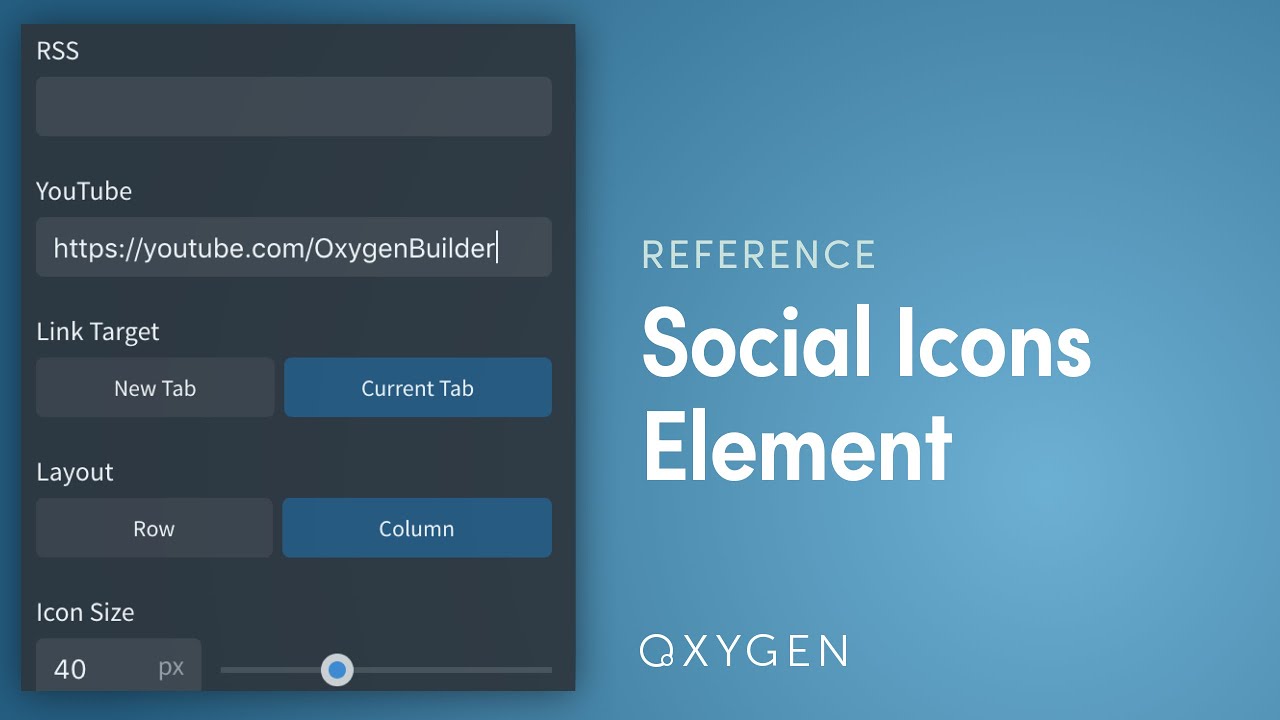 1280x720 Social Icons With Oxygen