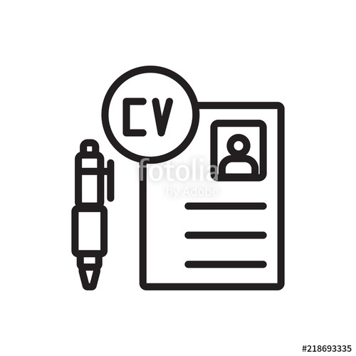 500x500 Curriculum Vitae Icon Vector Isolated On White Background