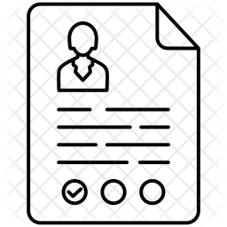 256x256 Curriculum Vitae Icon Of Line Style