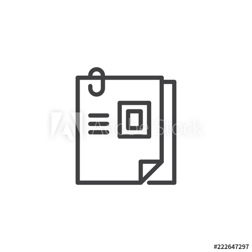 500x500 Curriculum Vitae Outline Icon Linear Style Sign For Mobile