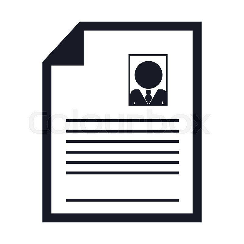 800x800 Flat Design Curriculum Vitae Icon Stock Vector Colourbox