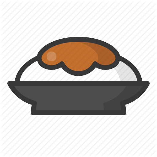 512x512 Curry, Curry Rice, Food, Japan, Line, Plate, Rice Icon