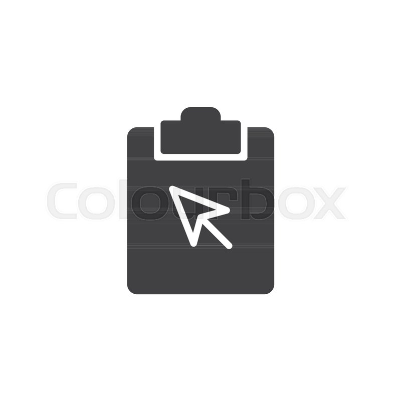 800x800 Clipboard And Cursor Arrow Line Icon, Stock Vector Colourbox