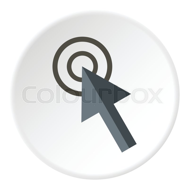 800x800 Cursor Arrow Clicks Icon Flat Stock Vector Colourbox
