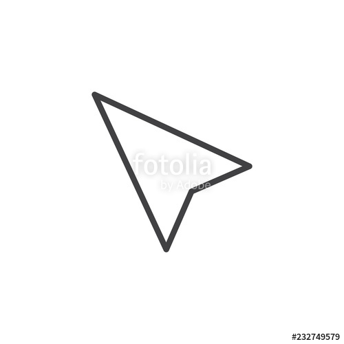 500x500 Cursor Arrow Outline Icon Linear Style Sign For Mobile Concept