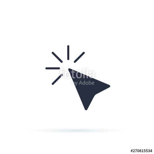 500x500 Pointer Arrow Icon Vector Illustration Computer Mouse Click Point