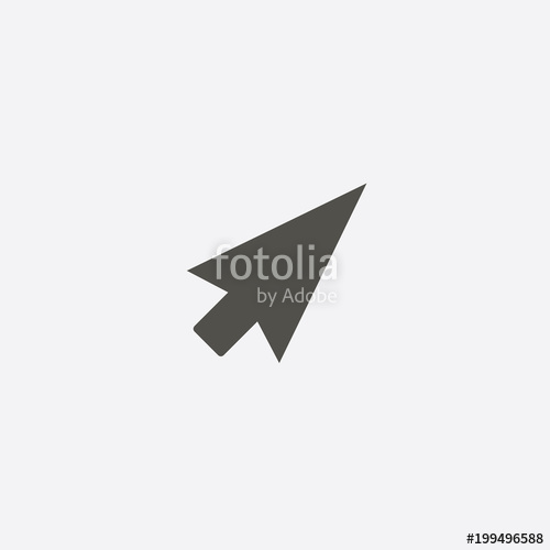 500x500 Pointer Icon In Trendy Flat Style Isolated On Grey Background