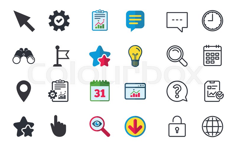 799x499 Mouse Cursor Icon Hand Or Flag Stock Vector Colourbox