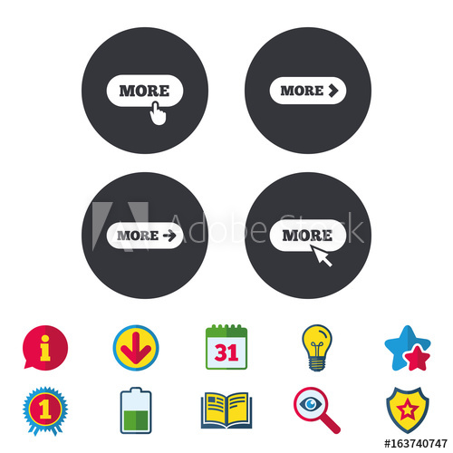 500x500 More With Cursor Pointer Icon Details With Arrow Or Hand Symbols