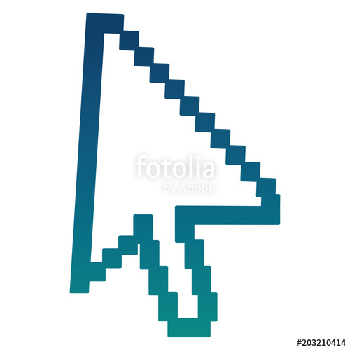 500x500 Arrow Mouse Cursor Pointer Icon Vector Illustration Design Stock