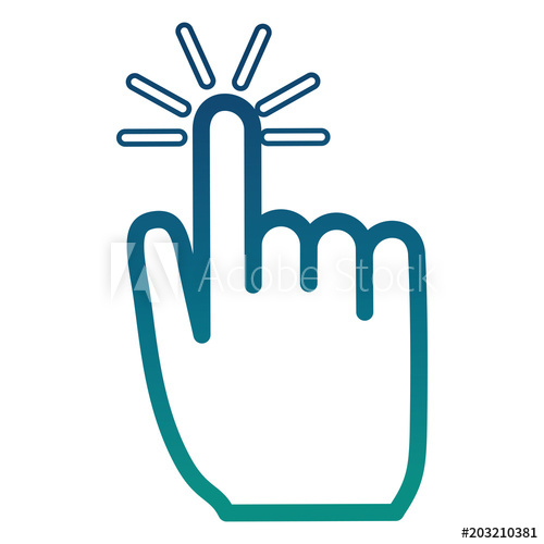 500x500 Hand Mouse Cursor Pointer Icon Vector Illustration Design