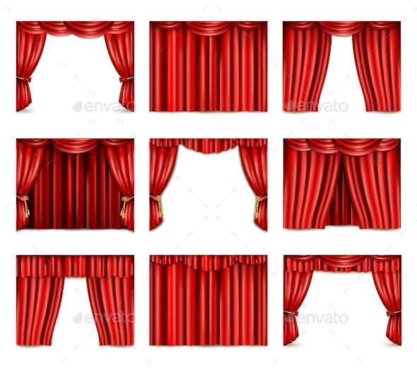 590x524 Floral Graphics In Theatre, Curtains