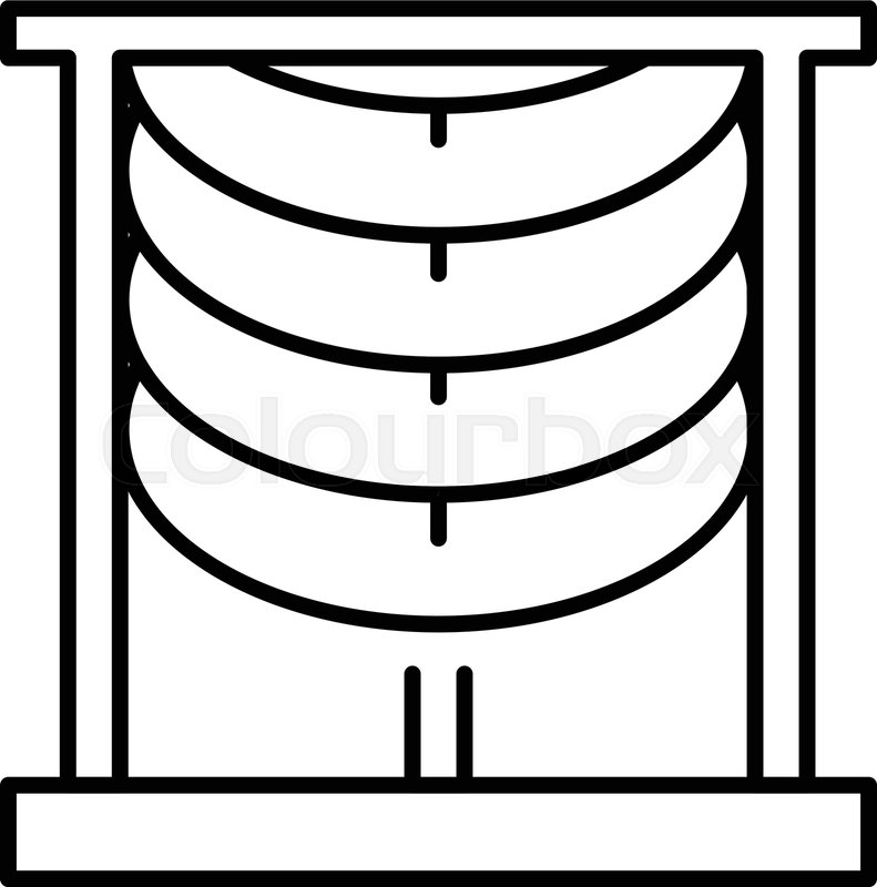 791x800 Wave Window Curtan Outline Wave Stock Vector Colourbox