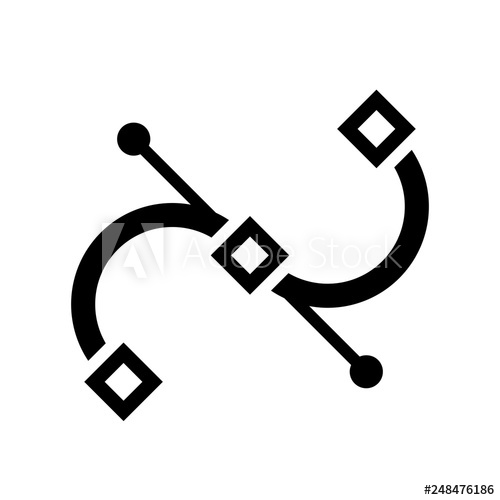 500x500 Vector Bezier Curve Icon