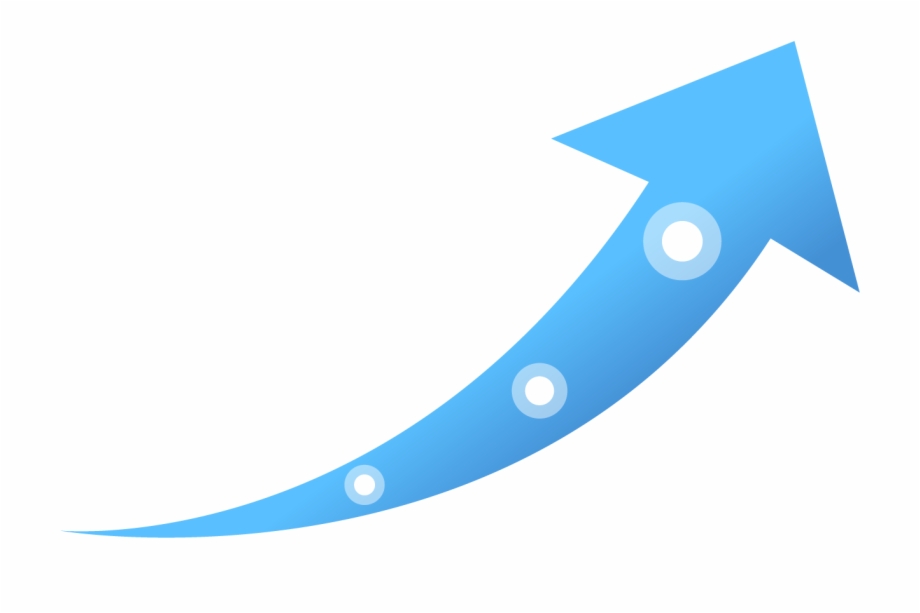 920x613 Curved Arrow Up Green