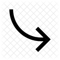 256x256 Curved Arrow Icon Of Line Style