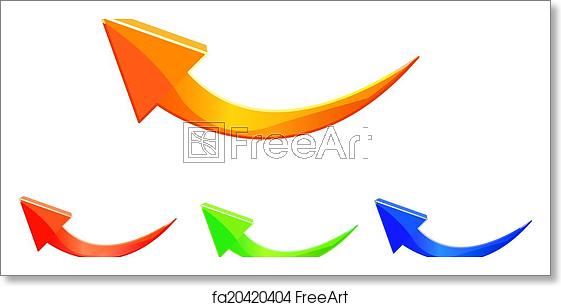561x306 Free Art Print Of Curved Arrow Icon Set Curved Arrow Icon Set