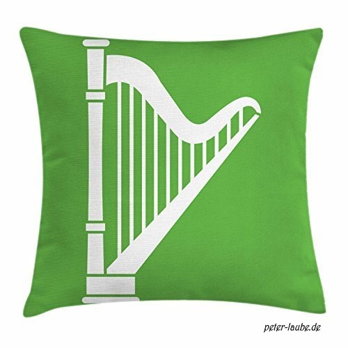 500x500 Harp Throw Pillow Cushion Cover Antique Stringed Instrument Icon