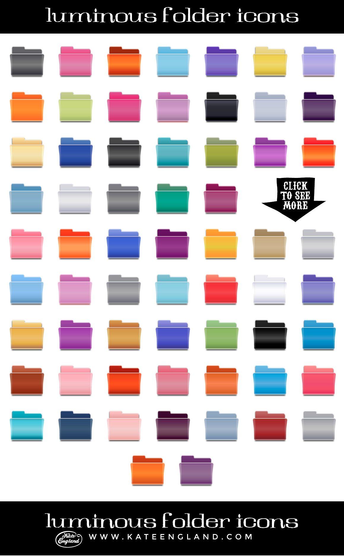 1160x1872 Luminous Desktop Folder Icons