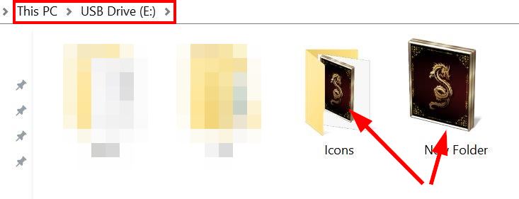 733x281 Windows Permanent Custom Folder Icon On External Usb Flash