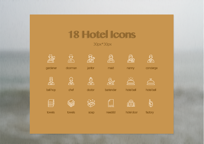 703x496 Hotel Icons For Chris Custom Icon Design